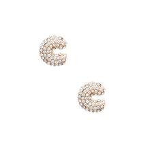 Load image into Gallery viewer, C Initial Rhinestone Studs
