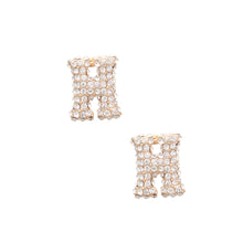 Cargar imagen en el visor de la galería, H Initial Rhinestone Studs
