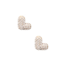 Load image into Gallery viewer, L Initial Rhinestone Studs

