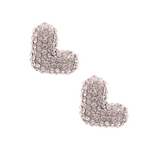 Load image into Gallery viewer, L Rhinestone Silver Studs
