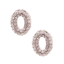 Load image into Gallery viewer, O Rhinestone Silver Studs
