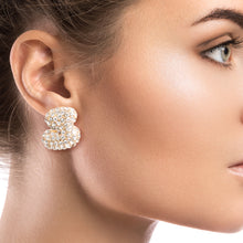 Load image into Gallery viewer, S Initial Rhinestone Studs
