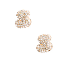 Load image into Gallery viewer, S Initial Rhinestone Studs
