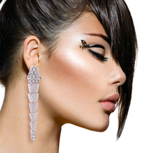 Load image into Gallery viewer, Silver Dangling Snake Earrings
