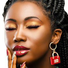Load image into Gallery viewer, Red Boutique Handbag Hoops
