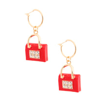 Load image into Gallery viewer, Red Boutique Handbag Hoops
