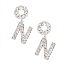Load image into Gallery viewer, Silver Dangling N Designer Earrings

