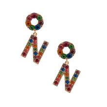 Load image into Gallery viewer, Multi Color Dangling N Designer Earrings
