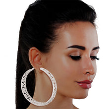 Load image into Gallery viewer, Silver Filigree Casting Hoops
