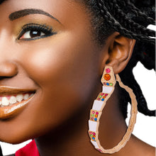 Load image into Gallery viewer, Luxury White 3D Snake Wrap Hoops
