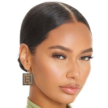 Load image into Gallery viewer, Gold Designer Two Sided Earrings
