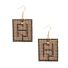 Load image into Gallery viewer, Gold Designer Two Sided Earrings

