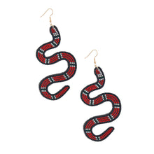 Load image into Gallery viewer, Red Snake Sticker Earrings
