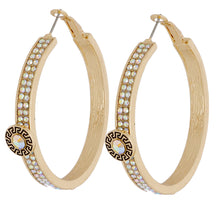 Load image into Gallery viewer, Designer Accent Aurora Borealis Hoops
