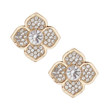 Load image into Gallery viewer, Gold Luxury French Designer Flower Studs
