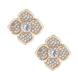 Gold Luxury French Designer Flower Studs