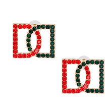 Load image into Gallery viewer, Red Green Double D Studs

