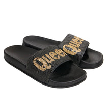 Load image into Gallery viewer, Size 10 Queen Black Slides
