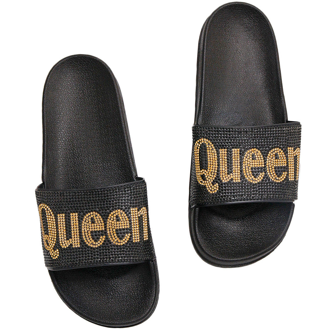 Size 10 Queen Black Slides