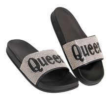 Load image into Gallery viewer, Size 12 Queen Silver Slides
