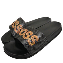 Cargar imagen en el visor de la galería, Size 9 BOSS Black Slides
