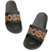 Cargar imagen en el visor de la galería, Size 8 BOSS Black Slides
