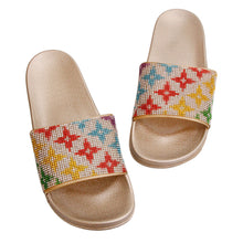 Load image into Gallery viewer, Size 12 Louis Vuitton Gold Slides
