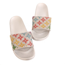 Load image into Gallery viewer, Size 11 Louis Vuitton Silver Slides
