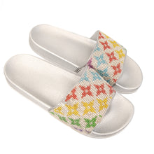 Load image into Gallery viewer, Size 12 Louis Vuitton Silver Slides
