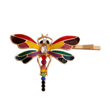 Load image into Gallery viewer, Rainbow Dragon Fly Bobby Pin
