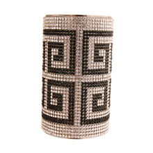 Load image into Gallery viewer, Versace Style Silver and Black Cuff
