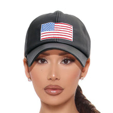 Cargar imagen en el visor de la galería, Patriotic Emroidered Black Hat

