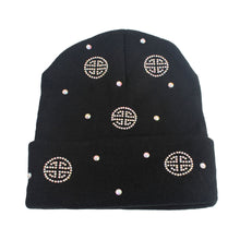 Cargar imagen en el visor de la galería, Black Bling Greek Beanie
