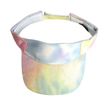 Load image into Gallery viewer, Rainbow Tie Dye Visor Hat
