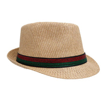 Load image into Gallery viewer, Red and Green Rhinestone Fedora
