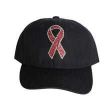 Load image into Gallery viewer, Black Pink Ribbon Hat
