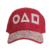 Load image into Gallery viewer, Burgundy Corduroy Squid Games Hat
