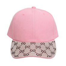 Load image into Gallery viewer, Hat Pink Monogram Bling Baseball Cap for Women
