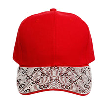 Cargar imagen en el visor de la galería, Hat Red Monogram Bling Baseball Cap for Women
