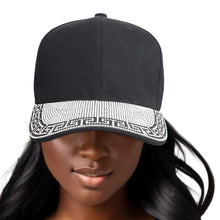 Cargar imagen en el visor de la galería, Hat Black Greca Bling Visor Baseball Cap for Women
