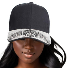 Cargar imagen en el visor de la galería, Hat Black Lion Greek Bling Baseball Cap for Women

