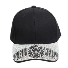 Cargar imagen en el visor de la galería, Hat Black Lion Greek Bling Baseball Cap for Women
