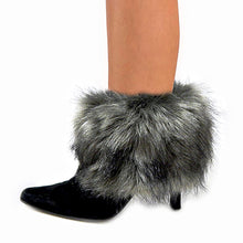 Load image into Gallery viewer, Gray Fur Leg Warmer
