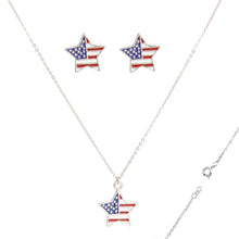 Cargar imagen en el visor de la galería, Silver Stars and Stripes Chain Set
