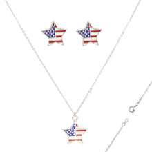 Load image into Gallery viewer, Silver Stars and Stripes Chain Set
