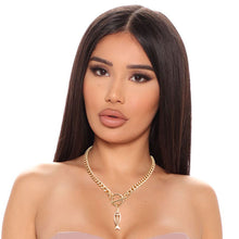 Load image into Gallery viewer, Gold Chain Fish Toggle Necklace
