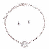 Silver Cable Chain Greek Key Necklace