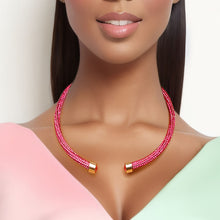 Load image into Gallery viewer, Pink Rhinestone Wrap Choker
