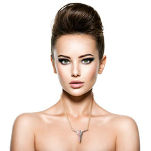 Load image into Gallery viewer, Rhinestone Steer Head Necklace
