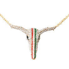 Load image into Gallery viewer, Rhinestone Steer Head Necklace
